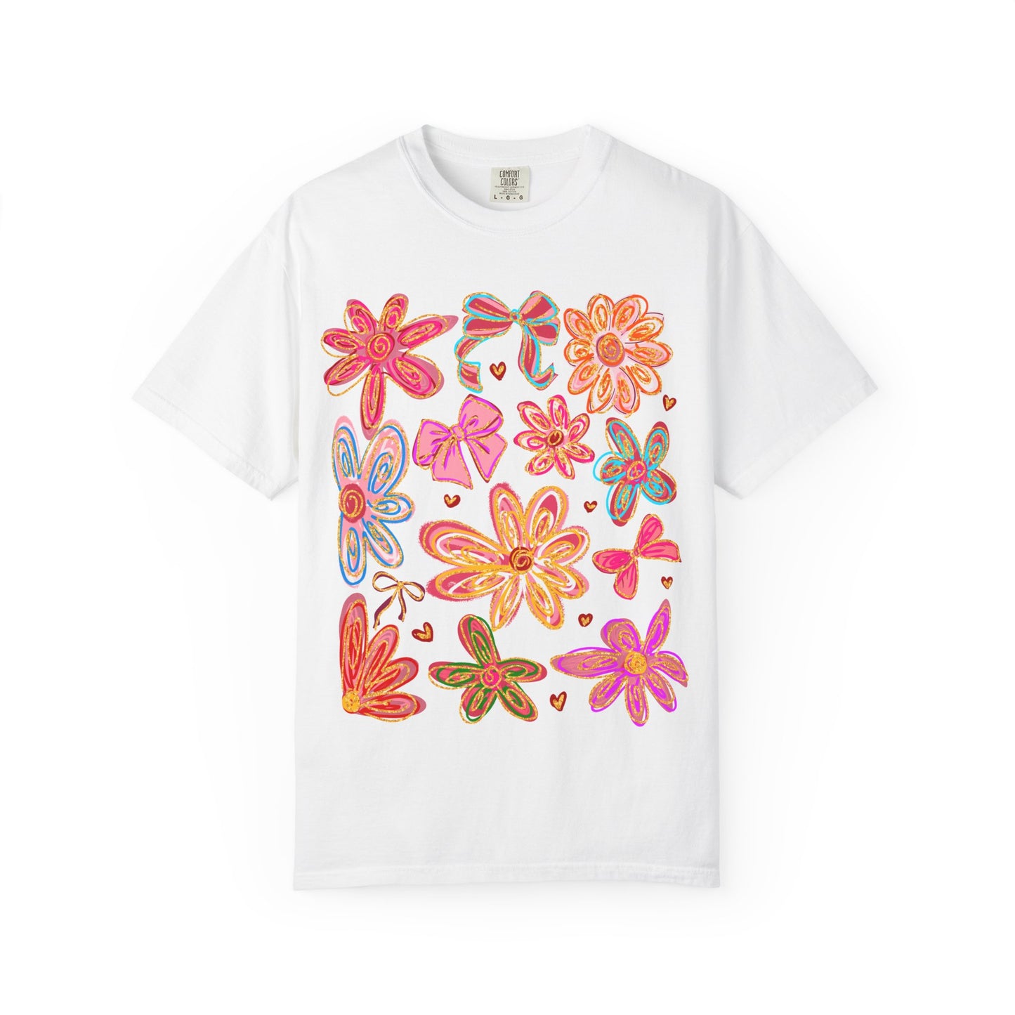 Colorful Floral Unisex T-shirt, Vibrant Summer Tee, Gift for Her, Boho Vibe Apparel, Eco-friendly Clothing