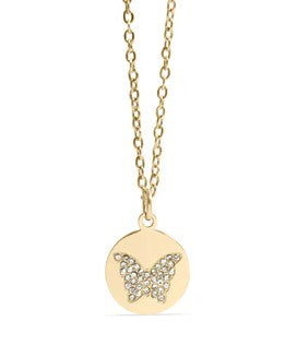 Butterfly, Dragonfly & Bee Necklace – 18k Gold Waterproof Pendant | Nature-Inspired Charm Jewelry