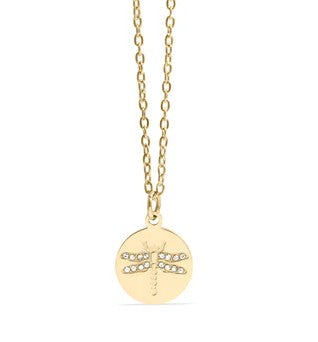 Butterfly, Dragonfly & Bee Necklace – 18k Gold Waterproof Pendant | Nature-Inspired Charm Jewelry