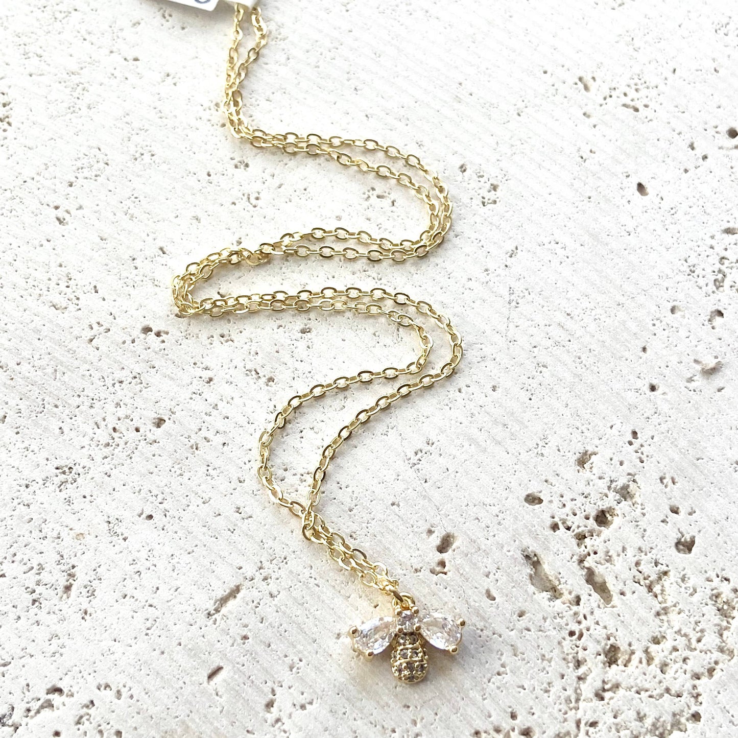 Honey Gem Bee Necklace -17' Chain