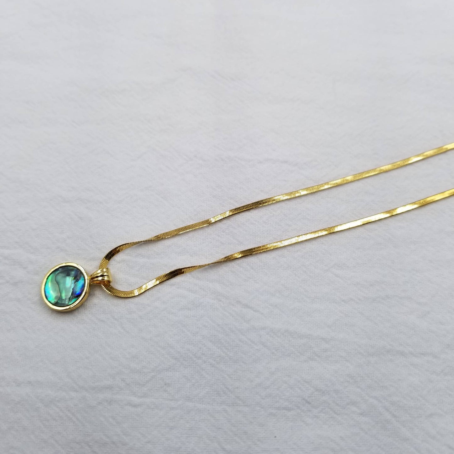 Beach Babe Abalone Flower Necklace