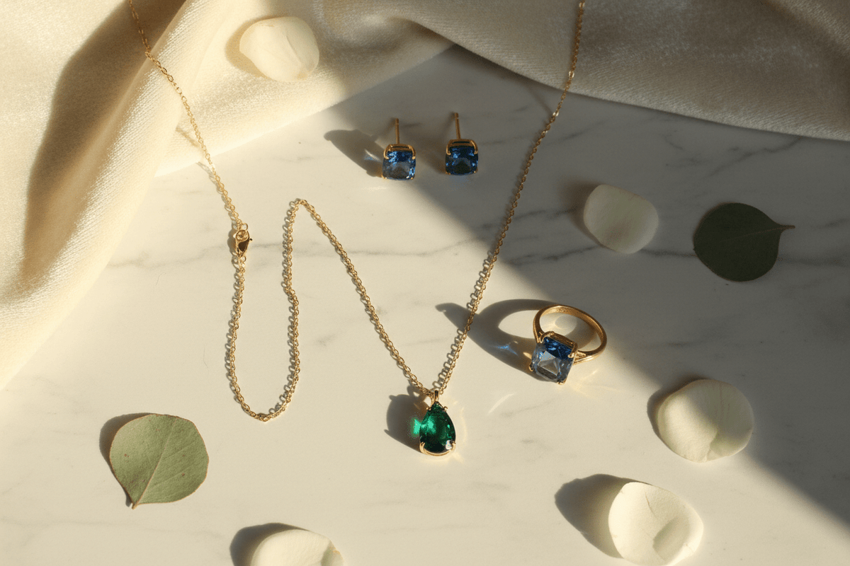 emerald and sapphire jewelry