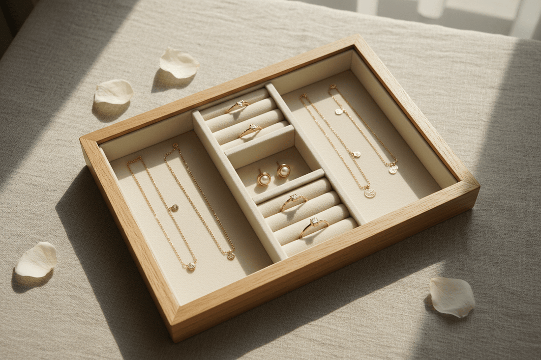jewelry in a tray