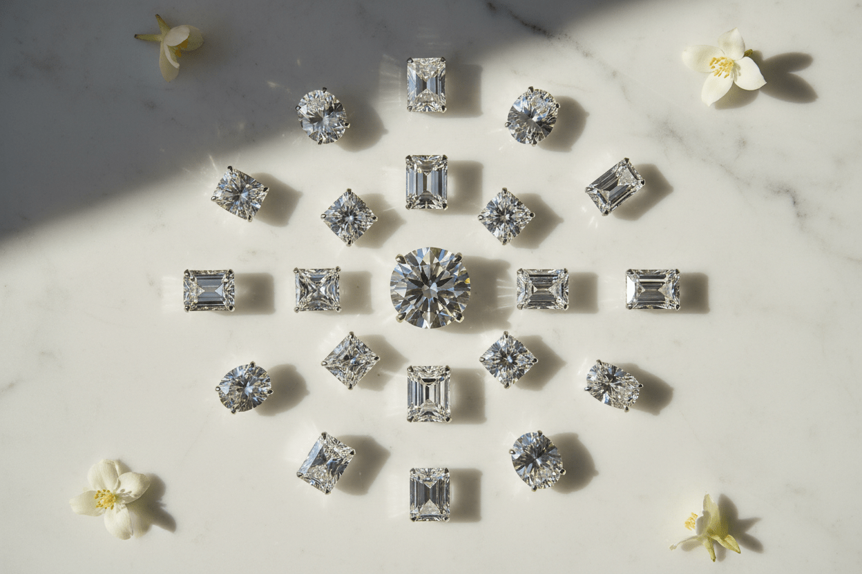 different diamond shapes for engagement rings