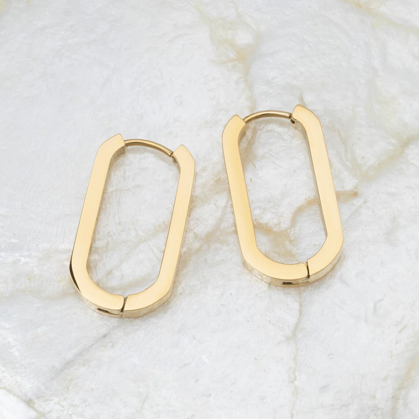 14K Gold Filled PLUS Oval Huggie Earrings