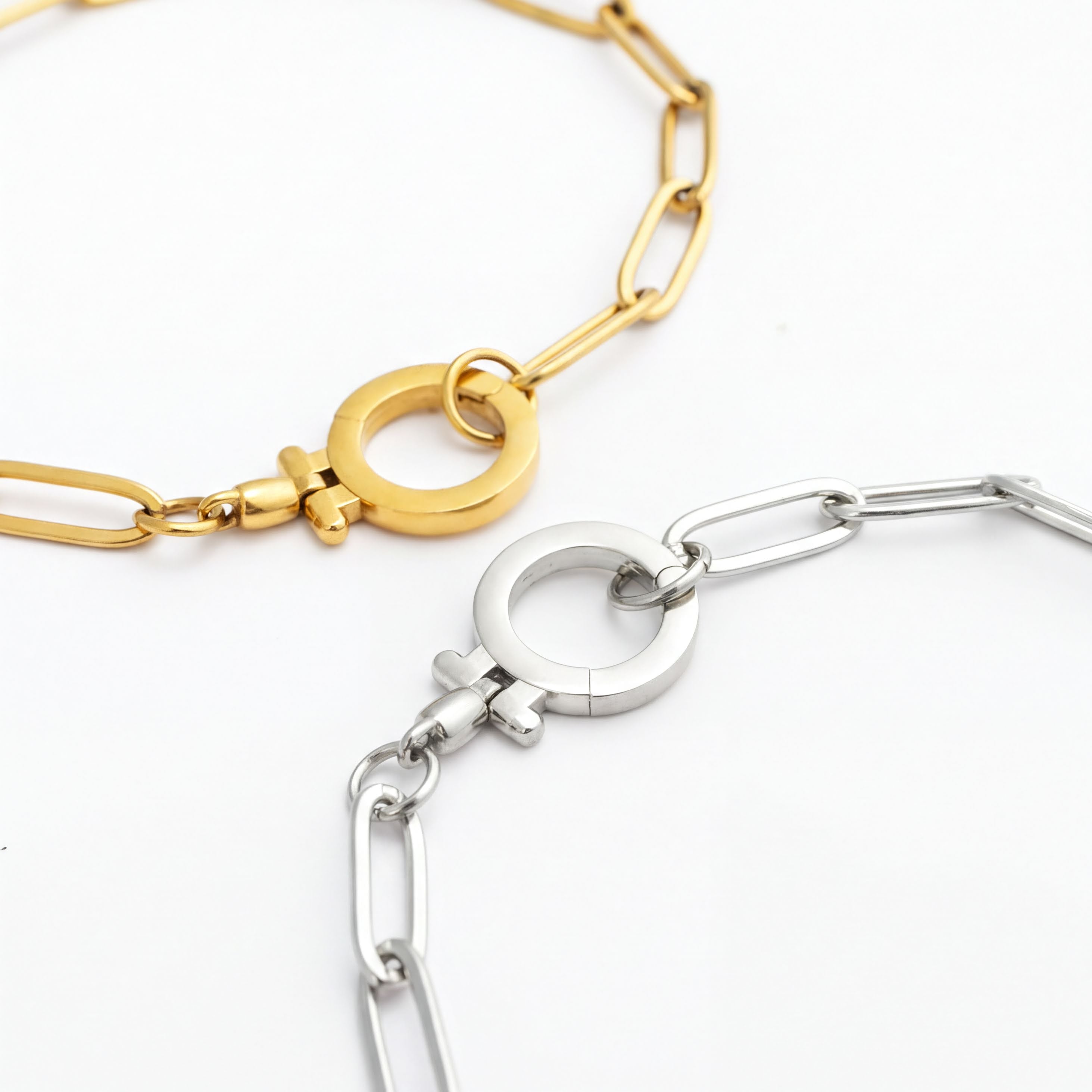 Charm holder necklaces and bracelets for customizable jewelry at Sunflower Soul Boutique