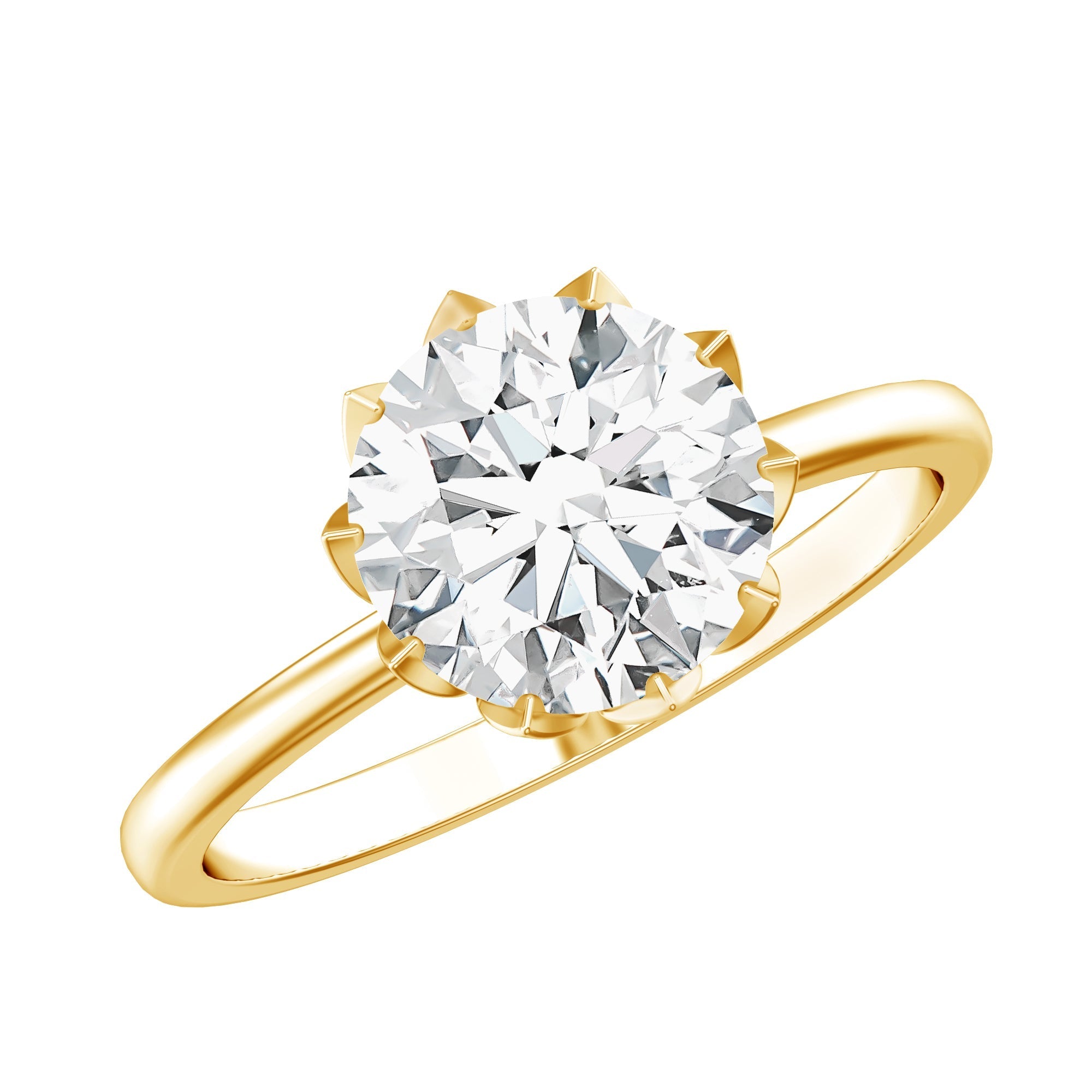 Diamond and moissanite engagement rings with brilliant stones and elegant fine jewelry settings