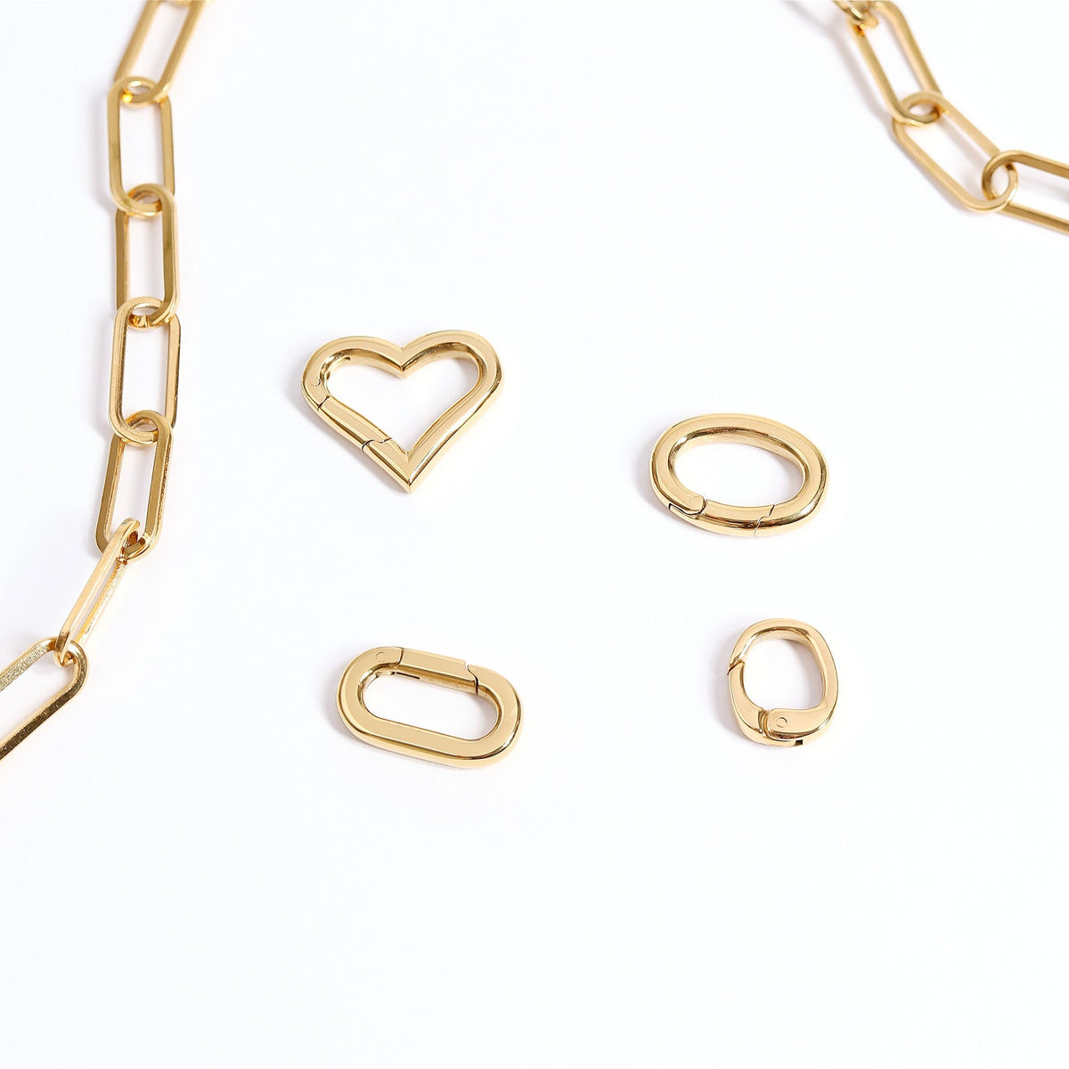 18K Gold Carabiner – Stainless Steel Clasp With PVD Coated Jewelry Finish - Findings | Sunflower Soul Boutique