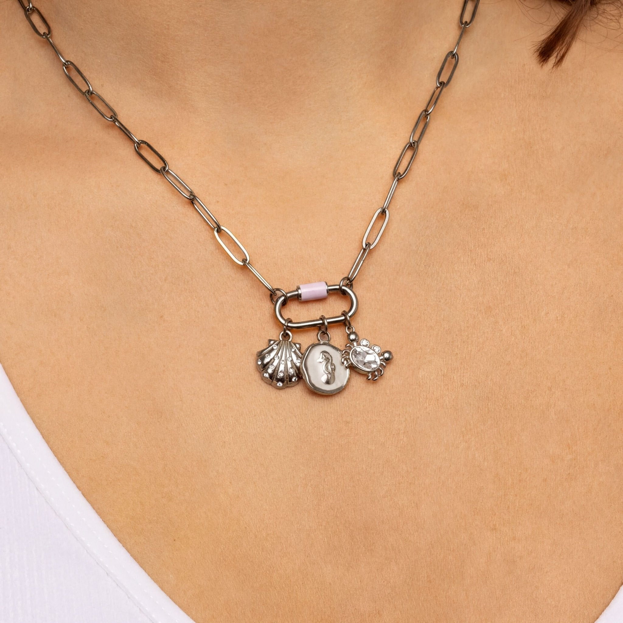 Stone Crab Charm – 18K Gold PVD Stainless Steel Coastal Jewelry with Lobster Clasp - charm | Sunflower Soul Boutique