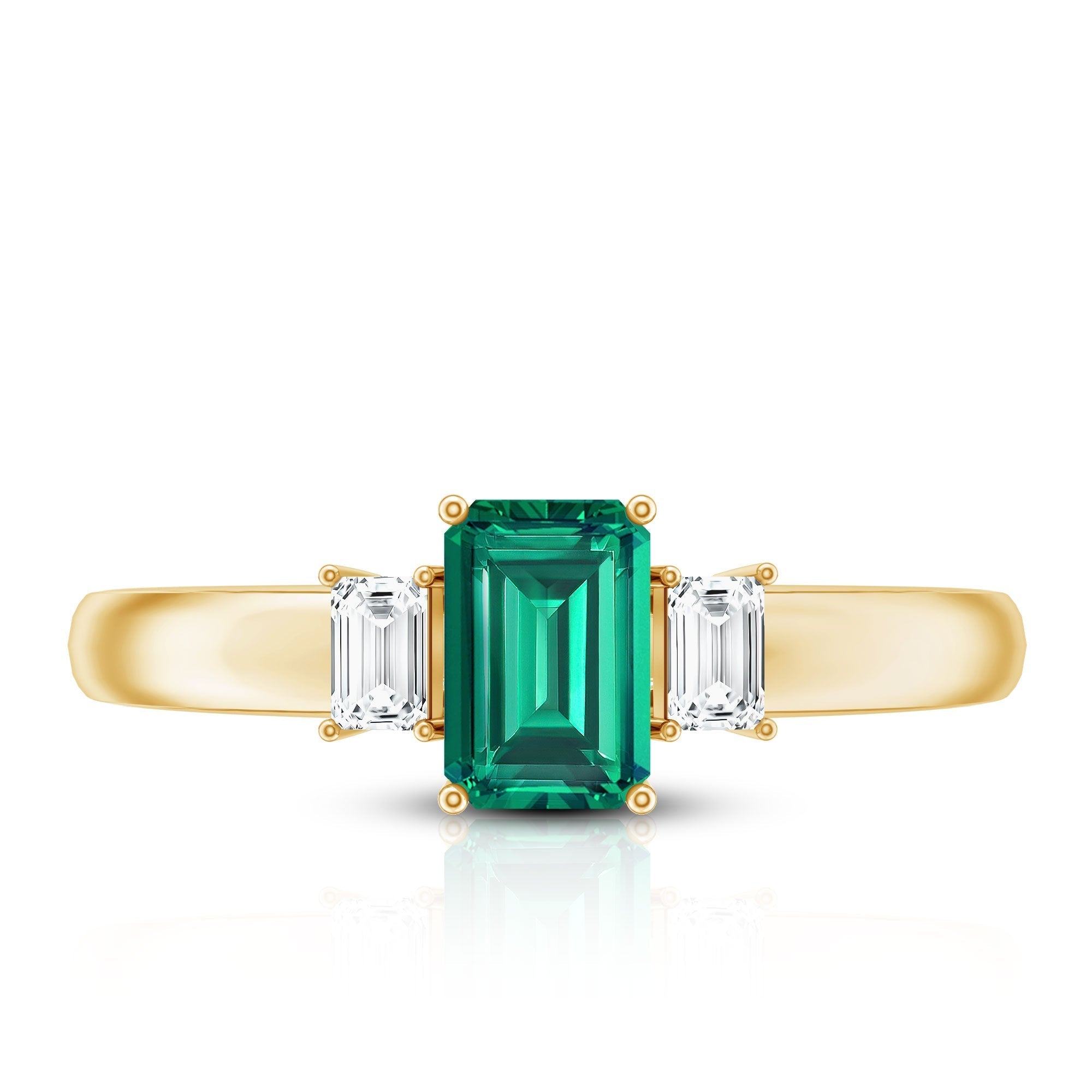 Emerald ring with a rich green gemstone in an elegant setting, perfect for timeless everyday wear or special occasions.