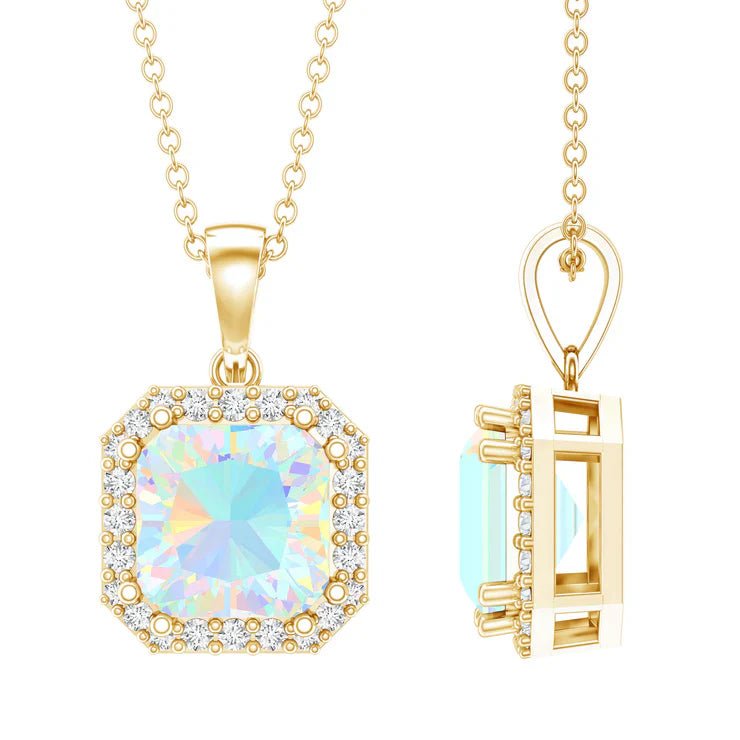 Elegant Ethiopian opal jewelry collection featuring luminous multicolor gemstone rings, necklaces, earrings, and bracelets.