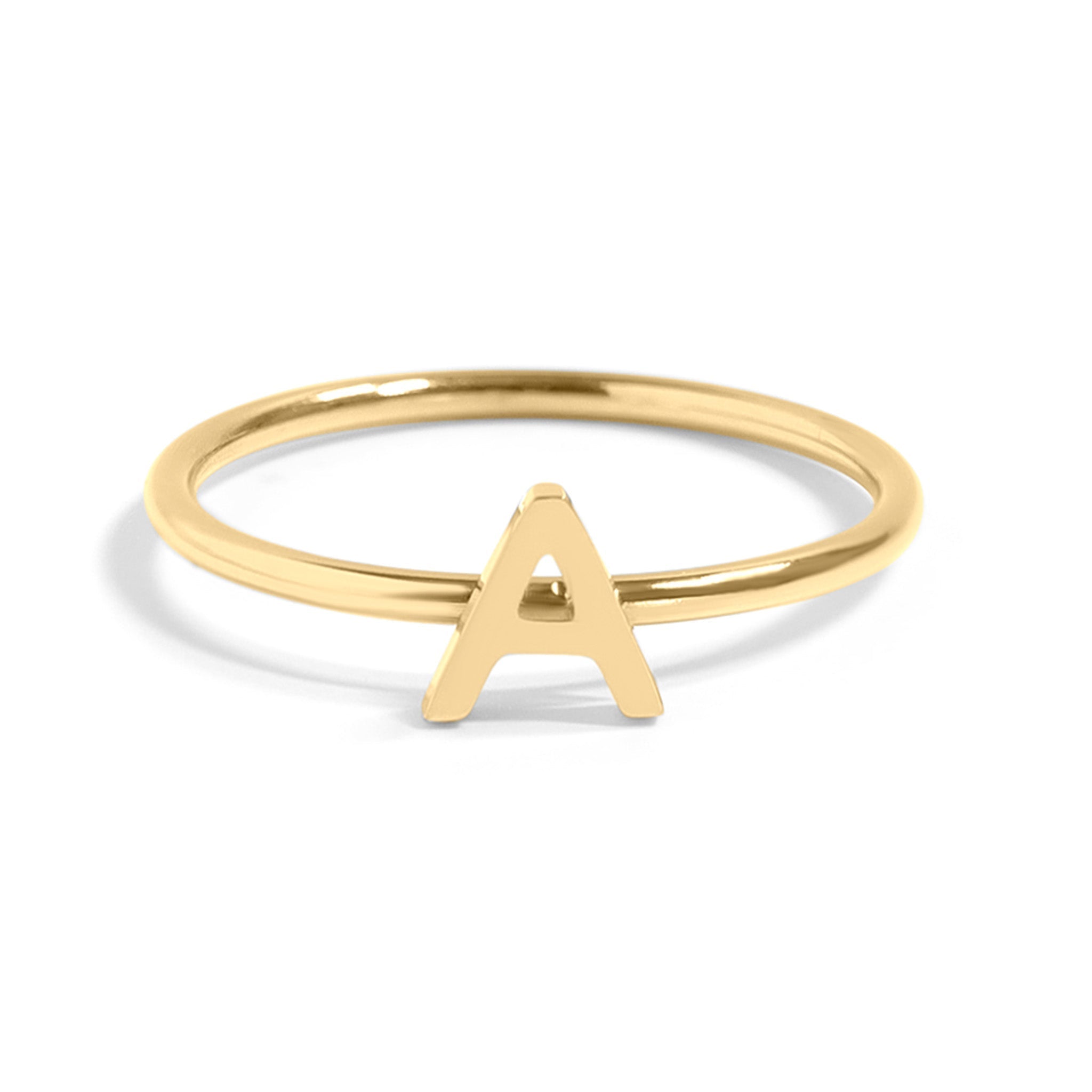 18k Gold Stacking Ring – Personalized Initial Stacking Rings in Durable 316L Steel - Rings | Sunflower Soul Boutique