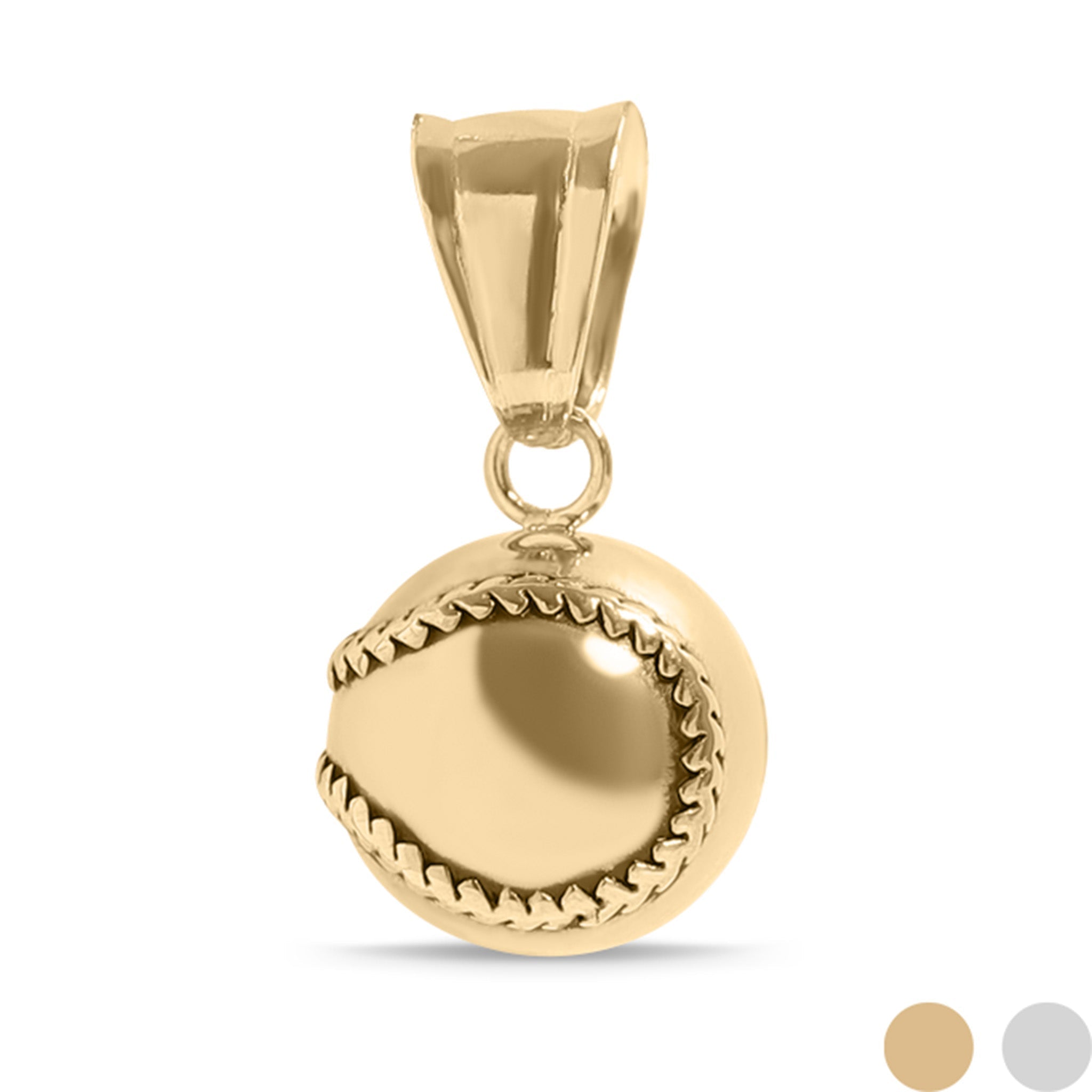 18K Gold Baseball Pendant - PVD Coated 3D Sports Jewelry Charm for Men - Pendants | Sunflower Soul Boutique