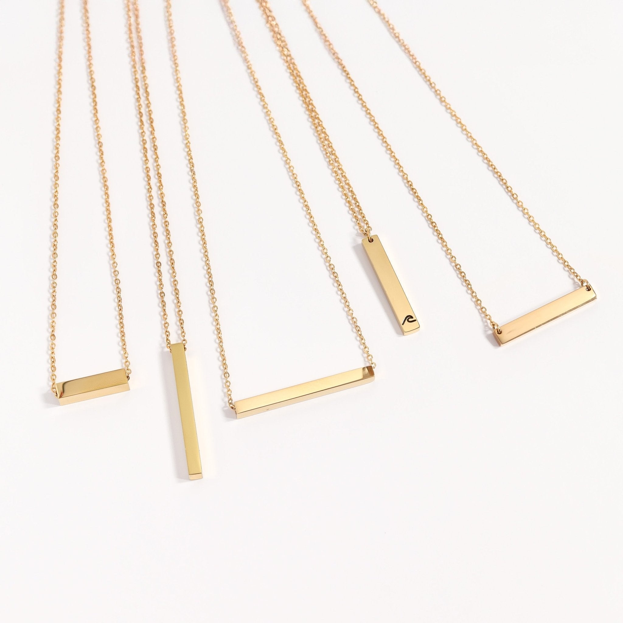 Blank Bar Necklace – Polished 316L Surgical Steel Pendant with 18" Chain - Necklaces | Sunflower Soul Boutique