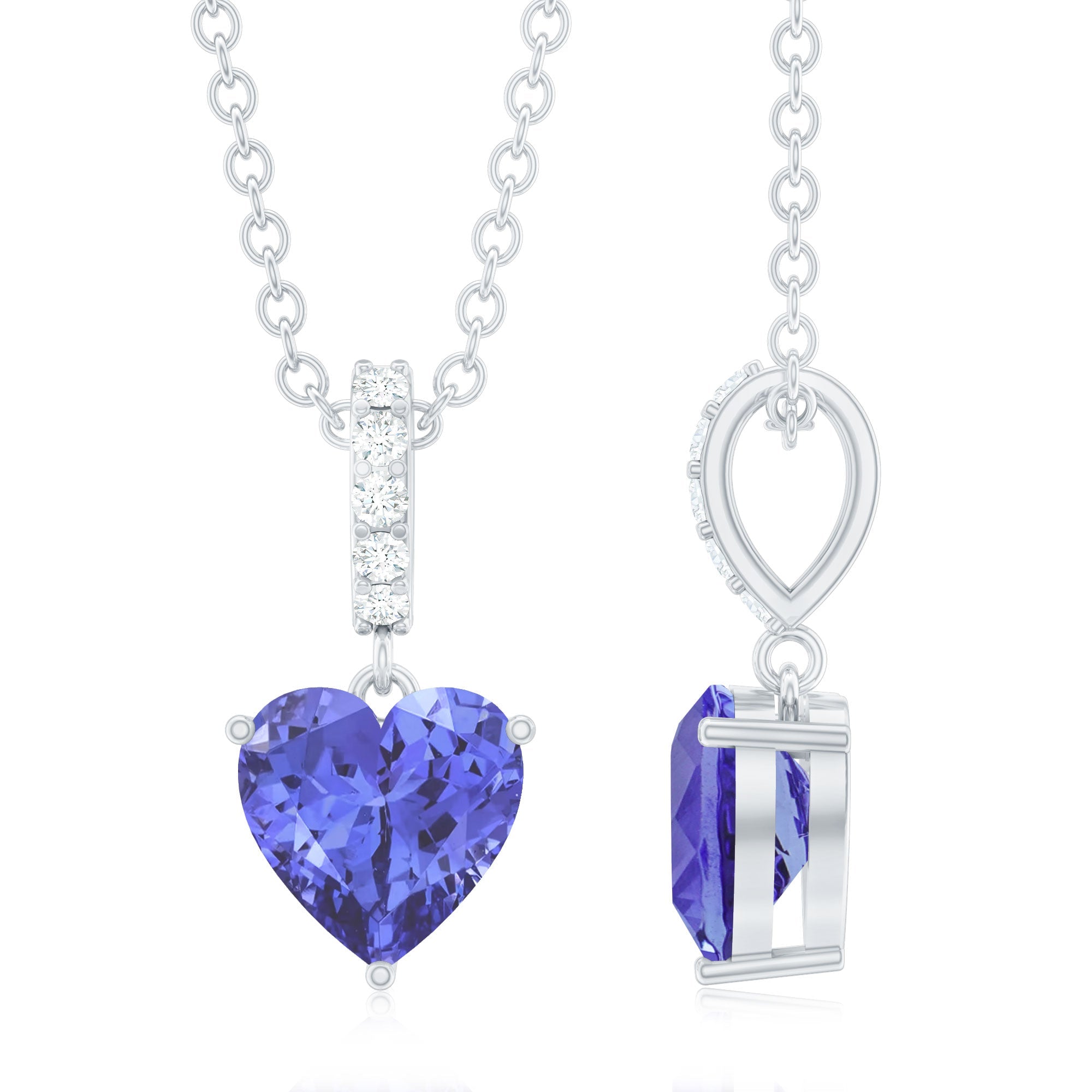 Tanzanite jewelry featuring luminous blue-violet gemstones in elegant fine jewelry designs.