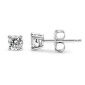 Lab Grown Diamond Earrings – 0.25 CTW Round Studs | 14K Gold Over Sterling Silver