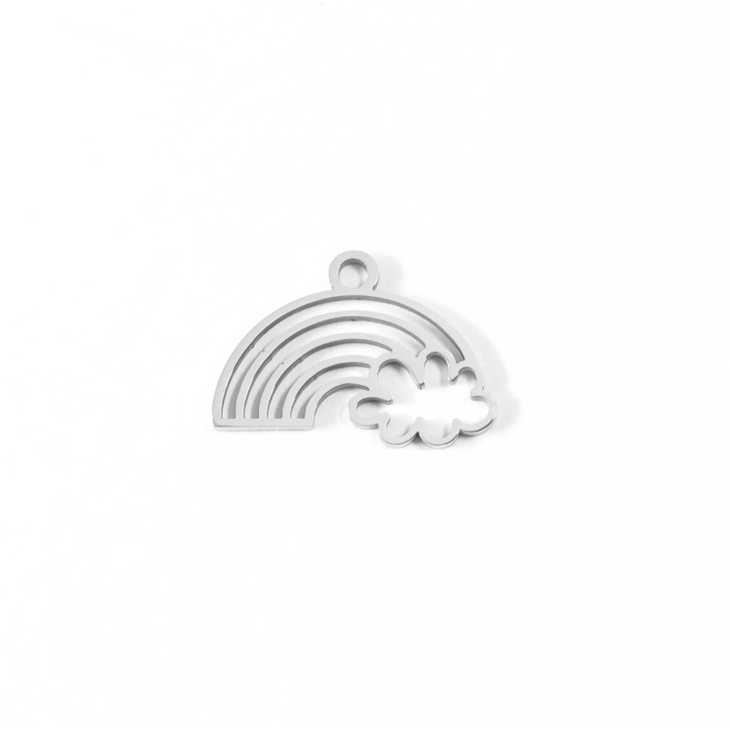 Gold Rainbow Charm – 18K Gold Plated Stainless Steel Rainbow Cloud Pendant