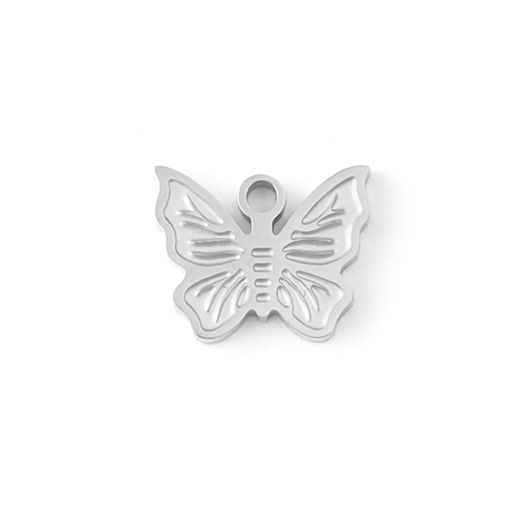 Butterfly Charm 18K Gold Stainless Steel - Dainty Pendant for Bracelets