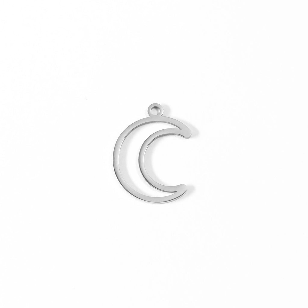 Crescent Moon Charm - Gold Plated 18K Pendant | Stainless Steel Jewelry Waterproof