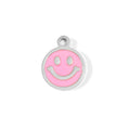 18K Gold Charm – Pink Smiley Face Pendant | PVD Coated Stainless Steel Jewelry