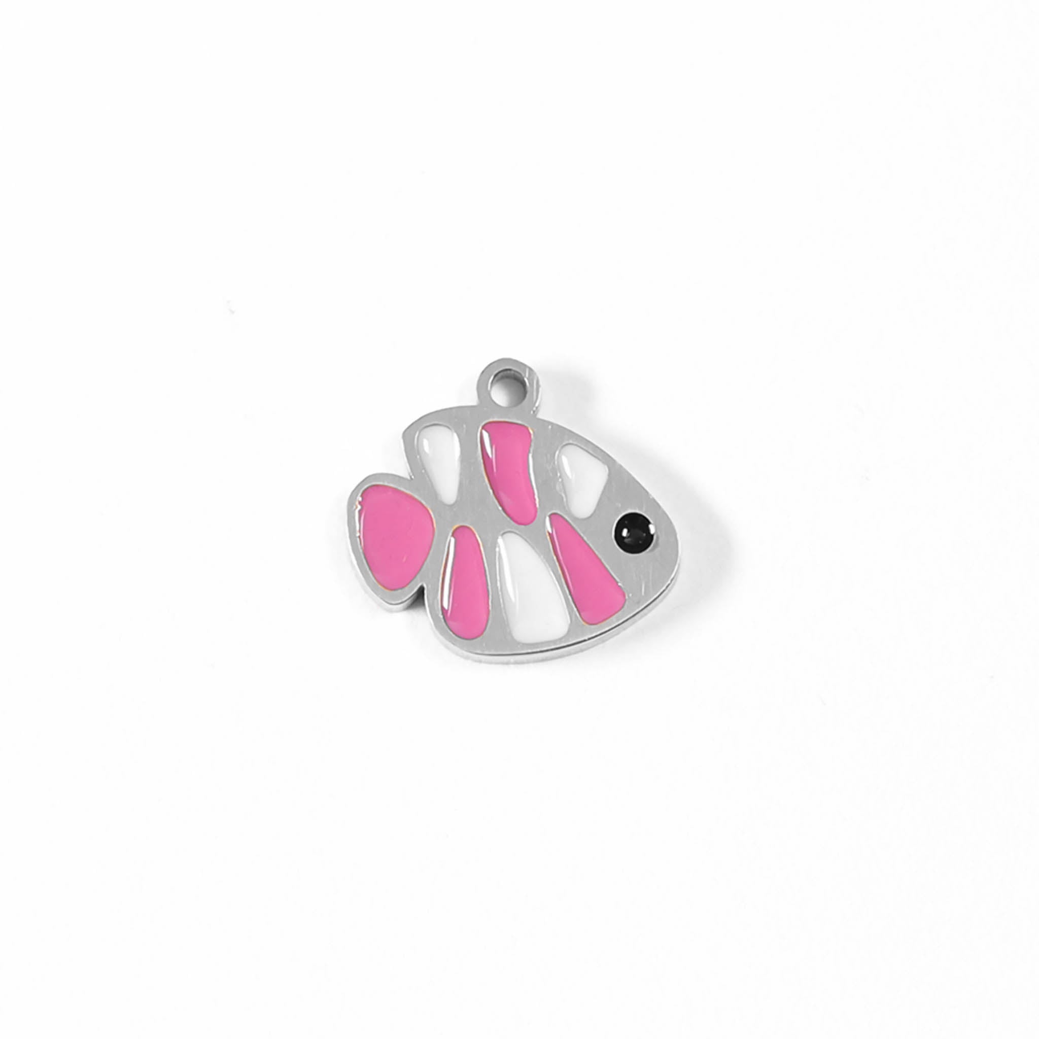 Gold Fish Charm - 18K Gold PVD Coated Stainless Steel Nautical Pendant