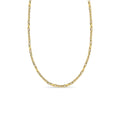 XO Curb Necklace | Handmade Solid Gold 6mm Chain - Yellow, White & Rose