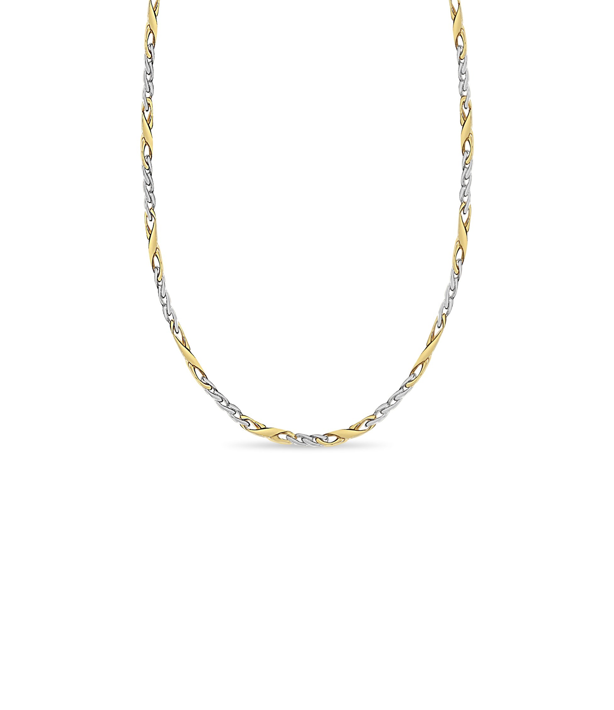XO Curb Necklace | Handmade Solid Gold 6mm Chain - Yellow, White & Rose