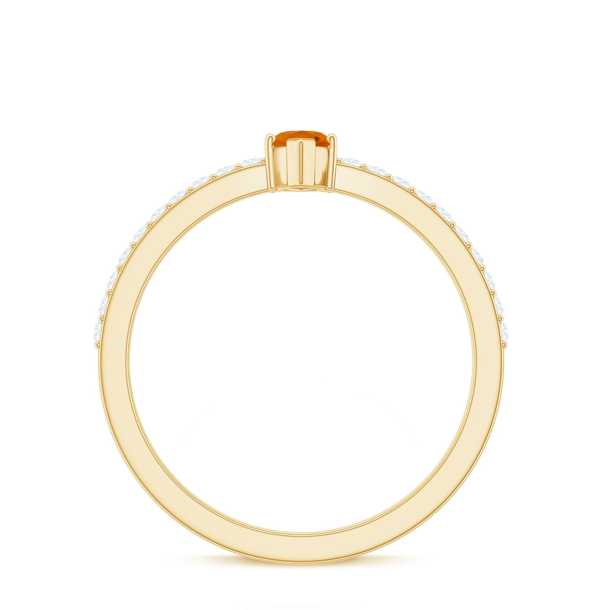 0.3 Carat Fire Opal Marquise Engagement Ring with Diamond
