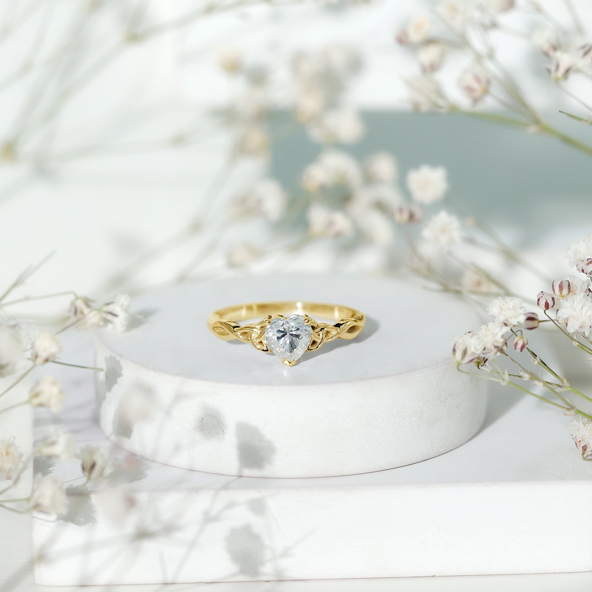 0.5 Carat Certified Lab Grown Diamond Heart Promise Ring