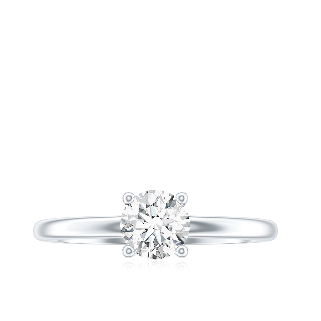 0.9 Carat Certified Lab Grown Diamond Round Cut Engagement Ring