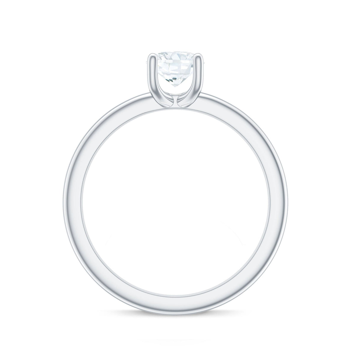 0.9 Carat Certified Lab Grown Diamond Round Cut Engagement Ring