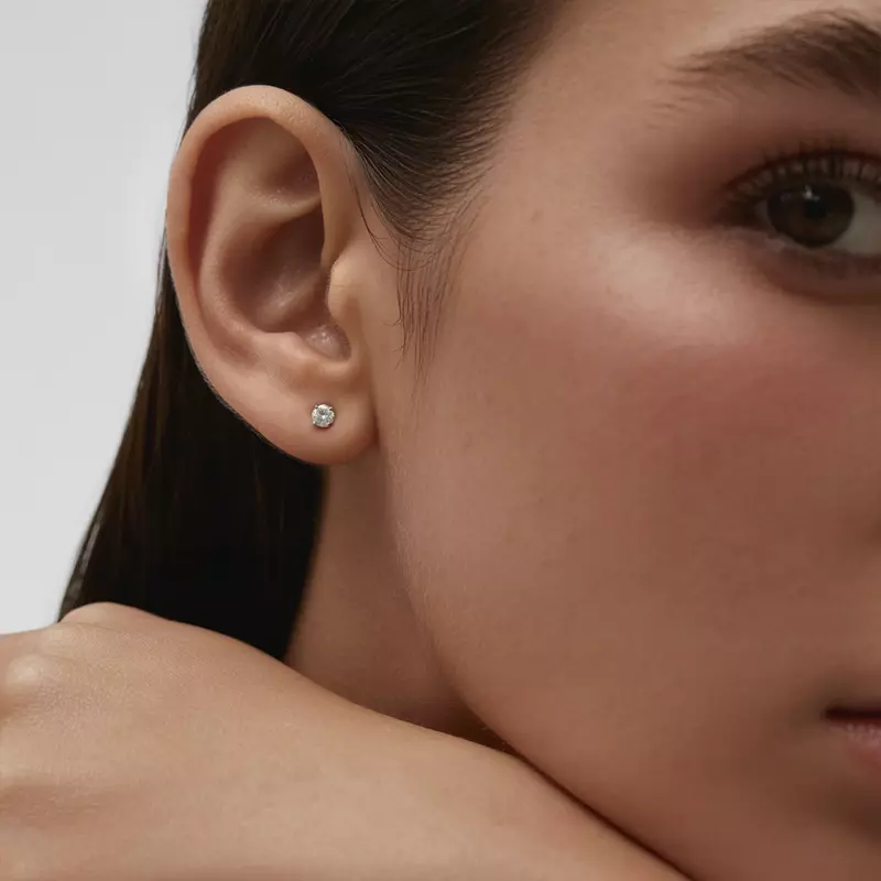 Moissanite Stud Earrings – Genuine Round Cut Moissanite 1.50 CTW | 14k Gold Sterling Silver