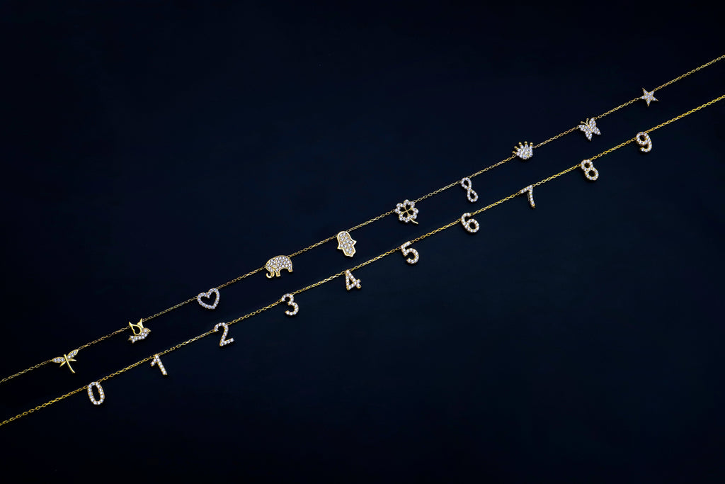 Initial Charm Necklace, Solid 925 Sterling Silver Love Knot