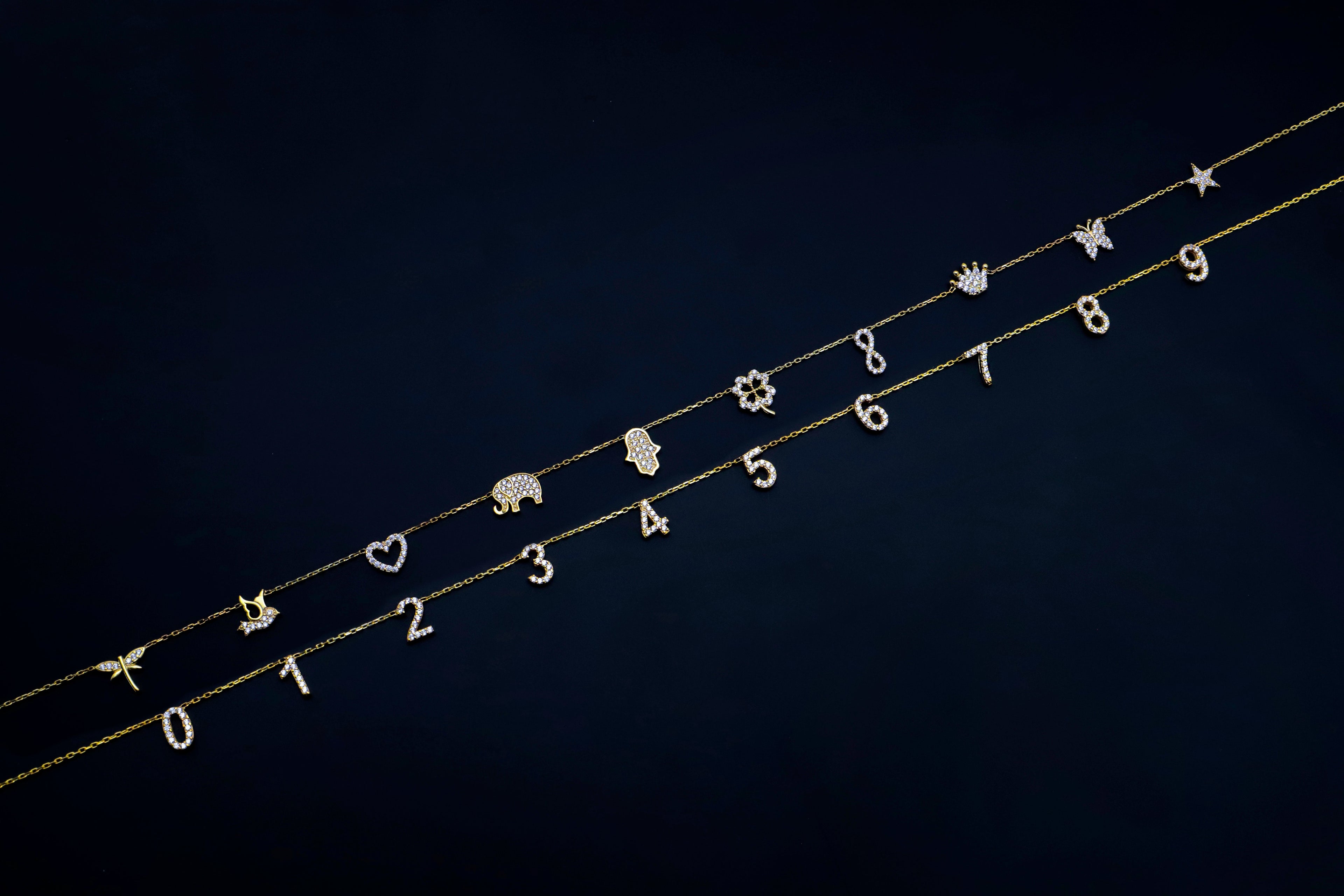 Initial Charm Necklace, Solid 925 Sterling Silver Love Knot