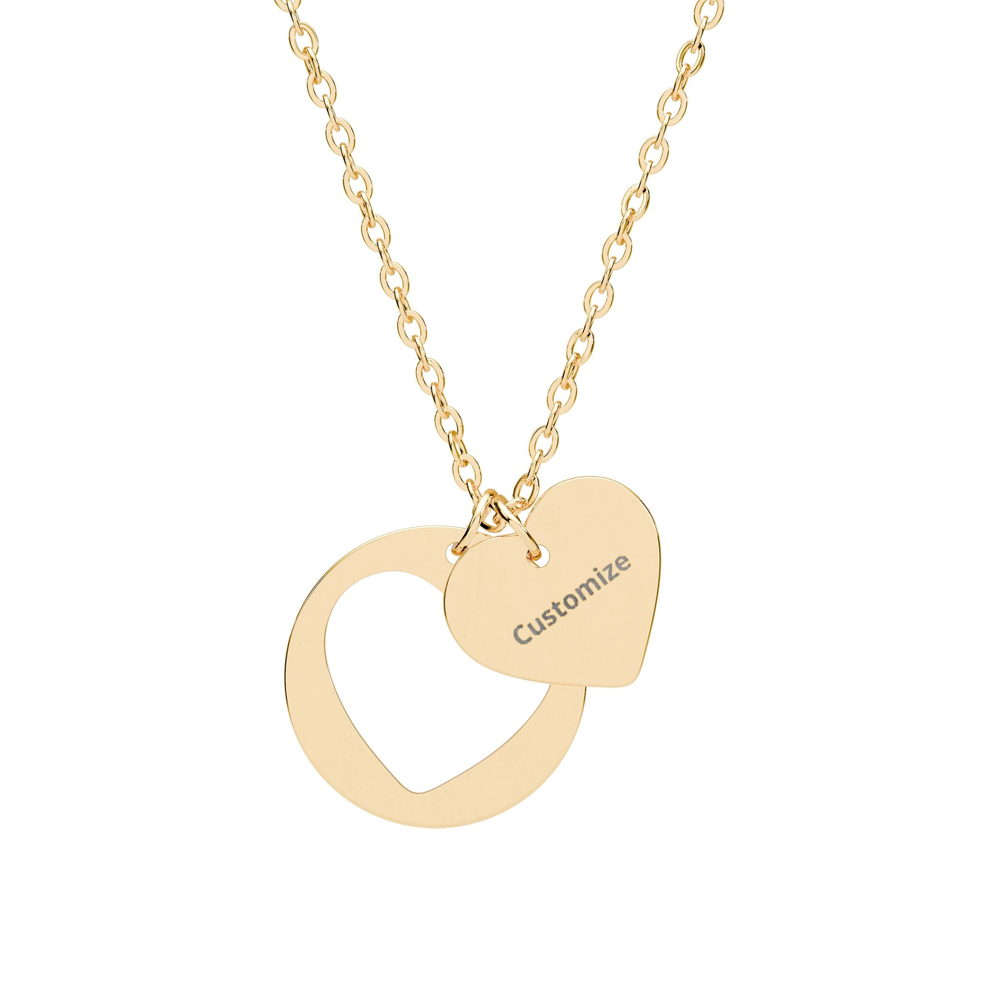 Engraved Heart Necklace – Personalized Jewelry Gift | Stainless Steel Pendant