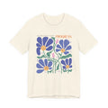Empowering Floral Tee – Motivational Graphic Shirt with Pastel Flowers for Growth