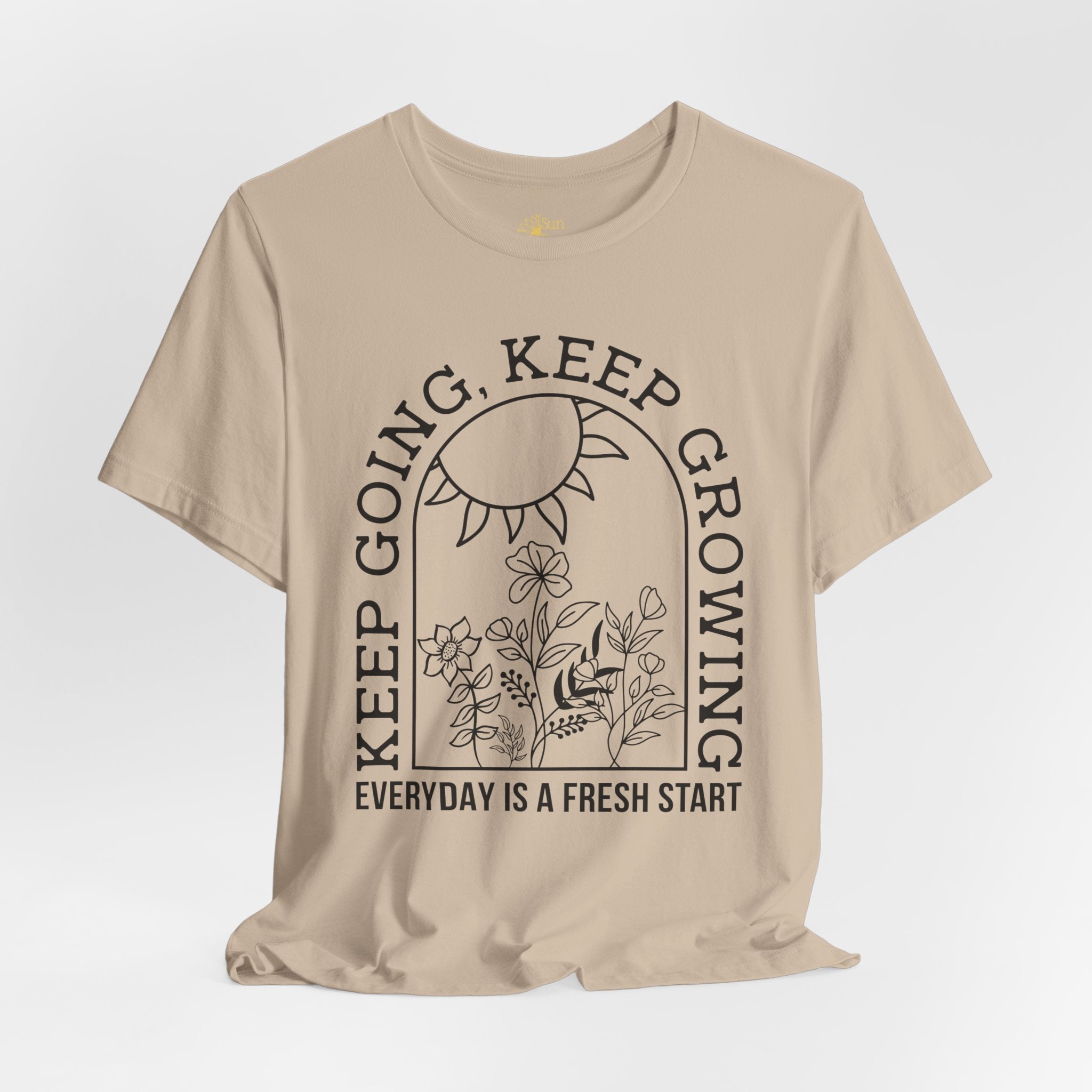 Positive Graphic Tee – Inspirational Floral Design Shirt With Uplifting Message