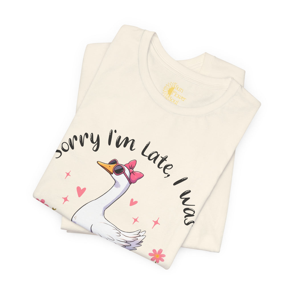 Funny Goose T-Shirt – Cute Animal Tee With Goose In Heels Design | Soft Cotton
