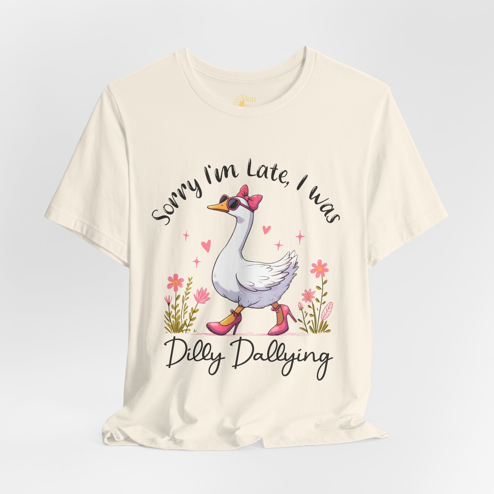 Dilly Dallying Goose Tee – Funny Graphic Tee | Soft Cotton Unisex Jersey Shirt