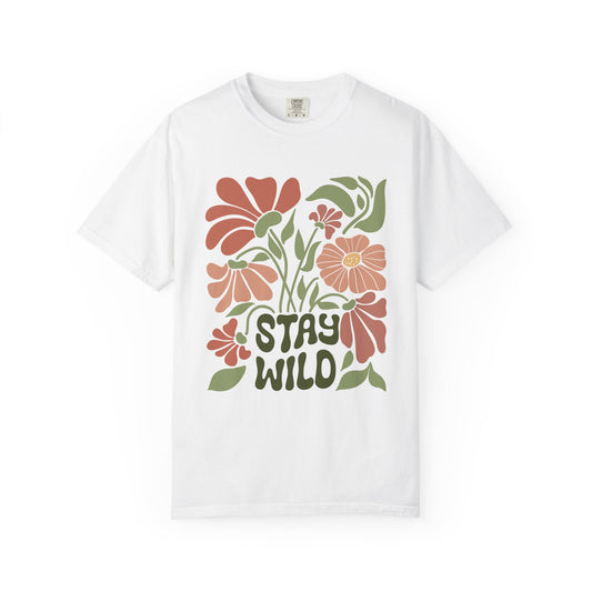 Copy of Floral Stay Wild T-Shirt, Boho Chic Tee, Nature Lover Gift, Summer Essential, Eco-Friendly Fashion, Unisex Casual Wear