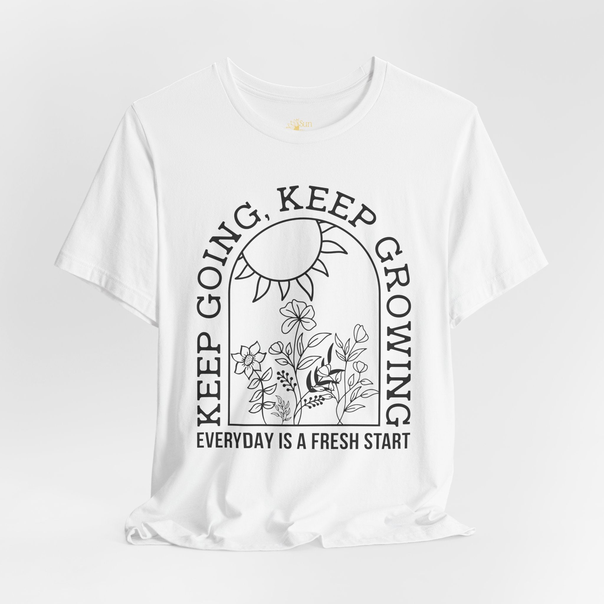 Positive Graphic Tee – Inspirational Floral Design Shirt With Uplifting Message