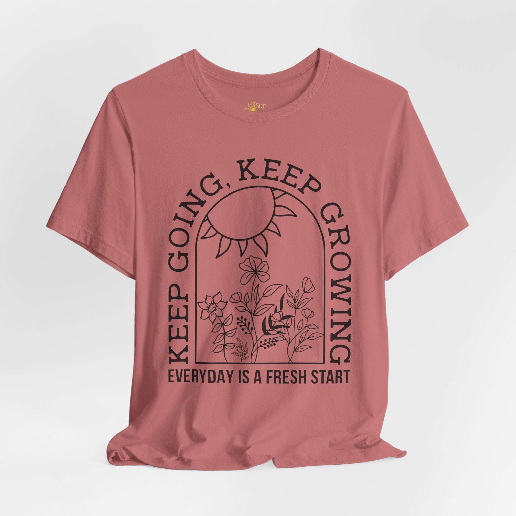 Positive Graphic Tee – Inspirational Floral Design Shirt With Uplifting Message