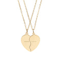 Broken Heart Necklace - Split Heart Pendant | Friendship Necklace Set Matching
