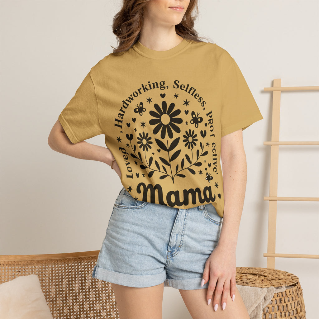 Mama Traits Floral Tee – Soft Cotton Unisex Casual Shirt | Gift for Mom
