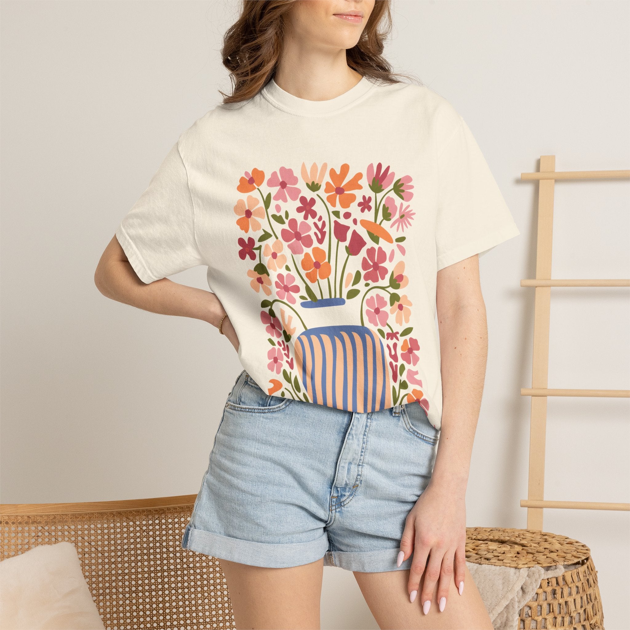 It Is Well Tee – Floral T-Shirt With Vase Flower Design | Soulful Style Shirt