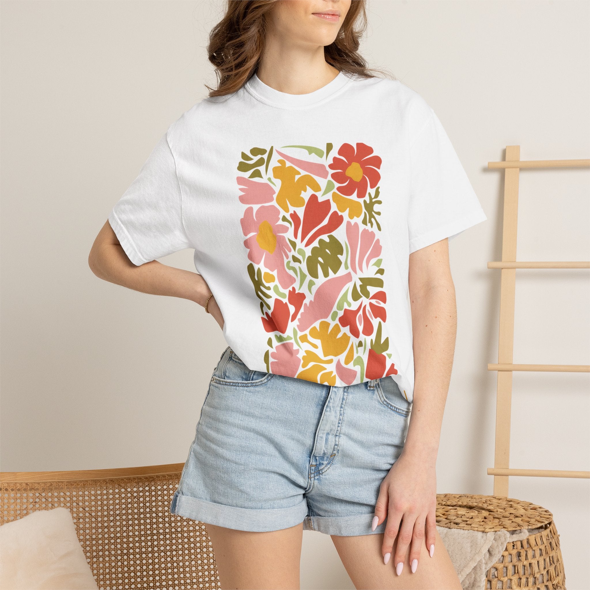 Forgiven TShirt – Vibrant Floral Print Unisex Cotton Tee With Message Of Grace