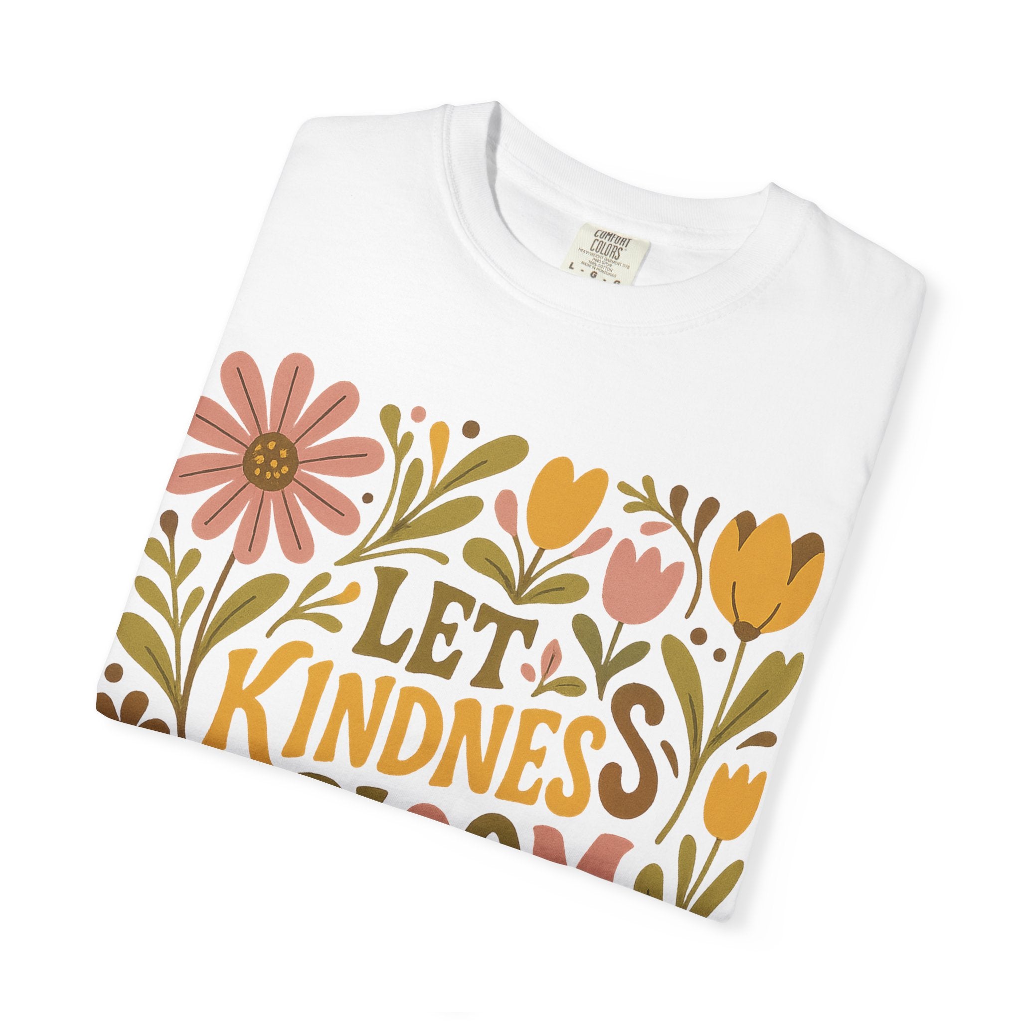 Kindness Bloom T-Shirt – Unisex Floral Graphic Tee | Soft Cotton Summer Shirt