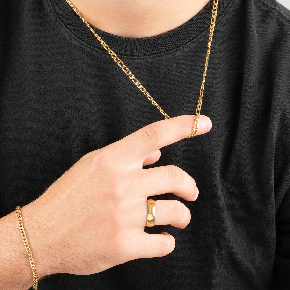 Wholesale jewelry 14K Gold Filled Plus Figaro Chain Necklace- model