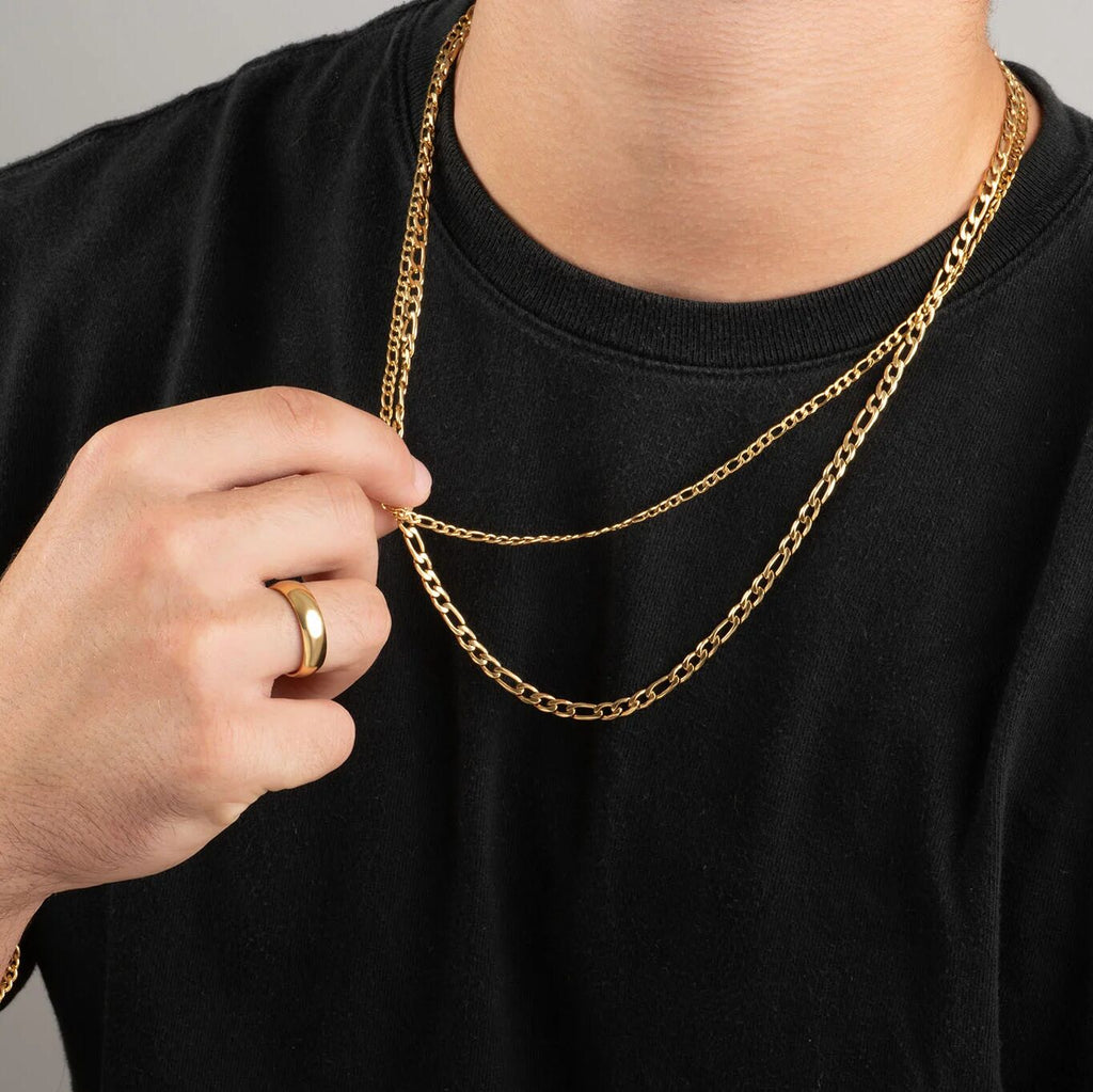 Wholesale jewelry 14K Gold Filled Plus Figaro Chain Necklace- model