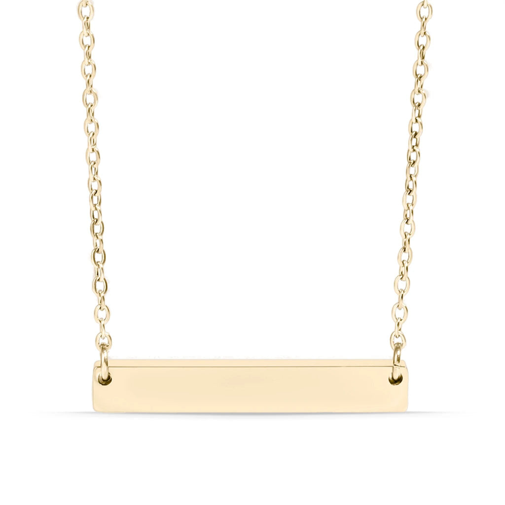 14K Gold Filled Necklace – Minimalist Gold Bar Pendant with Adjustable Chain - Necklaces | Sunflower Soul Boutique